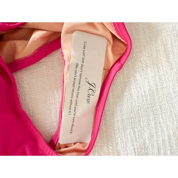 J. Crew | NWT | Ruched ruffle one-piece swimsuit in Radiant Fuchsia | Sz 10 - Picture 12 of 13